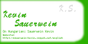 kevin sauerwein business card